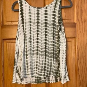 ANA green tie dye tank top M